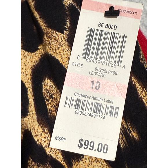 International Concepts NWT Leopard Print Beaded Neckline Lined Sleeveless Sz 10 - Picture 8 of 8
